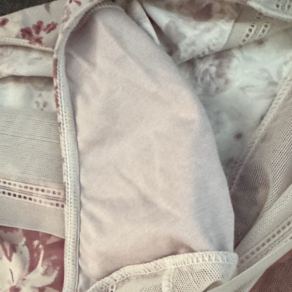 Vince Camuto Floral and Solid Panty Set - Cream, Pink, Gray - Picture 10 of 13